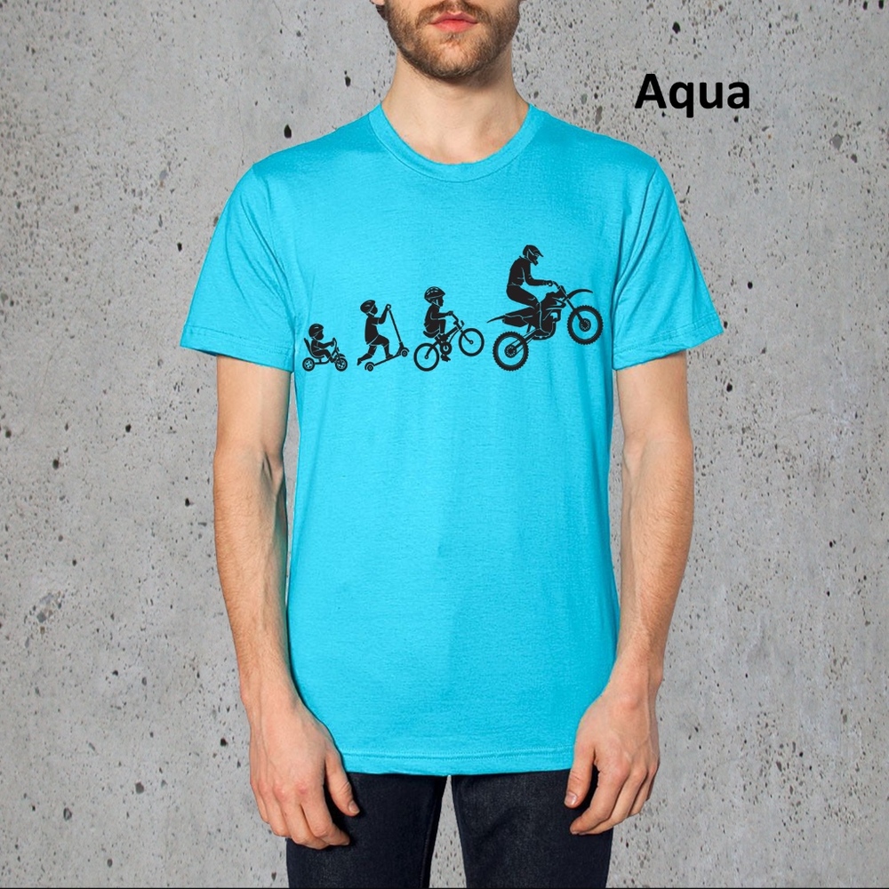 Bike Evolution Graphic Tee Print T-Shirt XL